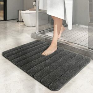 Color G 40 x 60 cm Ultra Soft Bath Mat Non Slip, Water Absorbent Bathroom Mat Machine Washable, Bathroom Rug Plush Floor Toilet Mats for Bathroom