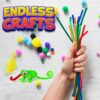 Blue Squid Pipe Cleaners Craft Chenille Stems - 150 Pcs Purple Chenille Cleaners, Purple Pipe Cleaners, DIY Art & Craft Projects, Kids Fuzzy Stic