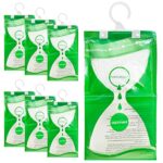 Wardrobe Dehumidifier Hanging Bags,7 Packs Moisture Absorber Deodorate Moistureproof Desiccant Use for Kitchen Bathroom Wardrobe,Closet Dehumidif