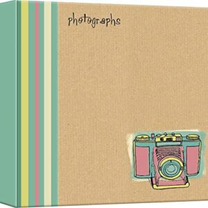 QDS 4" x 6" Giant Photo Album Classic Design Memo Slip in Pockets Holds 500 Photographs Family Holiday Scrapbook