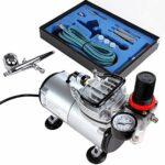 Timbertech Airbrush Kit with Air Compressor ABPST05 With Powerful Airflow and High Working Pressure for Hobbies Crafts Nail Art Temporary Tattoos