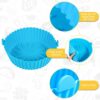 2 Pcs 7.5 inch Silicone Air Fryer Liner, Reusable Air Fryer Silicone Pot for Air Fryer, Oven, and Microwave