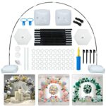 Reusable Balloon Arch Kit, 10 Ft Adjustable Balloon Arch Stand Kit (2.7M Tall & 3M Wide) with Water Fillable Base and Fibre Poles, for Wedding Gr