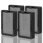 getalong [4Pcs] Air Purifier Filters Replacement Compatible for LEVOIT LV-H128/PUURVSAS (HM669A) / ROVACS (RV60) Air Purifiers, 3-in1 HEPA Filter