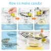 Candle Wick,SMALUCK Natural 50 Candle Wicks with 1pcs 3-Hole Candle Wicks Holder for DIY Candles Craft Tools Candle Making Kit (10cm)