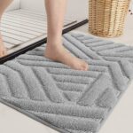 Color G Bath Mat 40 x 60cm, Non Slip Bathroom Mats Absorbent, Machine Washable Bath Mats for Bathroom Soft Microfiber Shower Water Bath Rug Durab