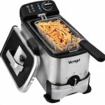 Venga! Semi-Professional Deep Fryer 3 L, Oil Filter & Container, 2000 W, Black/Silver, VG FT 3012 BS