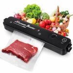 Vacuum Sealer Machine, Automatic Vacuum Food Sealer One-Touch Sealing/Vacuum for Dry Food Packing Sealing Machine with 20 Pcs Vacuum Sealer Bags