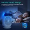 Portable Air Cooler Fan with 8h Timer, 70°Oscillating Mini Mobile Air Conditioner Fan with Auto-OFF Digital Display, USB Cooling Fan with 3 Spray