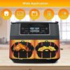 Silicone Air Fryer Liner for Ninja Dual, 2PCS Air Fryer Accessories Reusable AirFryer Silicone Liner Compatible with Ninja, Salter, Tower and Oth