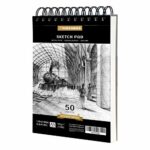 PENCILMARCH Spiral Bound Artist Sketch Pad – A5 Sketchbook 180 GSM 50 Sheets Art Pad Paper for Artists, Art Book Pad for The Studio, School Or at