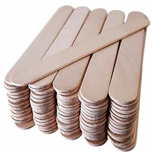 50 Wooden Lollipop Sticks Jumbo Natural Craft 150mm X 19mm - Lolly Plant Labels - Wood Craft - Garden - Structures Smooth Premium Quality Wide La
