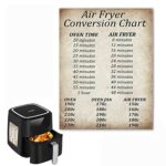 Air Fryer Conversion Chart Air Fryer Accessories, Air Fryer Chart Cheat Sheet Cooking Times Temperature Quick Reference Guide Air Fryer Cooking K