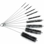 AKOAK 8.2 Inch Nylon Tube Brush Set Pipe Cleaning Brushes for Drinking Straws Glasses Keyboards Jewelry Cleaning,Set of 10