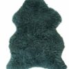 Lambland Dark Teal Genuine Large Sheepskin Rug with Extra Thick Wool/British Made/Side by Side