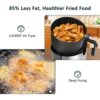 LLIVEKIT 7L Large Air Fryer, Family Size Hot Air Fryer 1800W Digital Touchscreen with 10 Presets, Removable Basket, Timer & Temperature Control f
