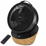 4UMOR Quiet Fan 10 inch Desk Fan DC Motor 20dB Silent Air Circulator Fan Turbo Oscillating Fan 12 Speeds 3 Modes 8H Timer Remote Control Cooling