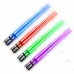 ChopSabers Lightsaber Led Light Up Chopsticks (4 Pairs, Red Green Blue Purple)