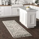 nuLOOM Vasiliki Moroccan Shag Tasseled Runner Rug, 81 cm x 244 cm, Off-white