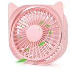 USB Fan Small Mini Desk Fan Table Fan By USB Powered, 4 Inch Portable Silent Desktop Fan, 3 Speeds Personal Fan, 360°Rotatable Strong Airflow Coo