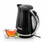 Geepas 1.7L Cordless Electric Kettle – 2200W Textured Kettle with 360° Rotational Base – Concealed Heating, Auto Shut Off & Boil Dry Sensor – Spa