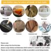 Aniuge 2 Pack Lint Remover, Double Carpet Scraper Manual Brush Tool Shaver Clothes Fuzz Roller Wooden Handle Reusable Mini Lint Cleaner for Pet H