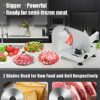 Anescra Meat Slicer, 200W Electric Deli Food Slicer Machine for Home with Two Removable 7.5’’ Stainless Steel Blades, 0-15mm Adjustable Thickness