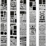 Bullet Journal Stencils Set 20 Pcs Plastic Planner Stencil for Diary, Journal, Scrapbook, DIY Craft Drawing Template