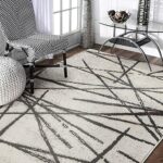 Leesentec Area Rugs Rugs Living Room Bedroom Rug Modern Short Pile Rugs Bohemian Carpet Abstract Geometric Straight Line Pattern Carpets Non-slip