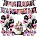 Taylor Singer Birthday Decorations Popular Taylor Singer Birthday Party Supplies Happy Birthday Banner, Cake Toppers & Cupcake Toppers, Balloons,