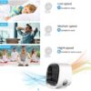 Portable Cooling Air Fan, Evaporative Personal Air Cooler for Small Space, Desktop Mini USB Cooling Fan Humidifier with 3 Speeds for Home, Office