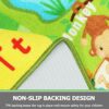 Capslpad Kids Play Rug for Playroom 160x100cm Non Slip Kids Rug with ABC Alphabet Numbers Animals Educational Learning Area Rug Washable Kids Pla