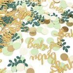 Thinp Confetti Tissue Sprinkle Confetti Dount 350 Pcs Baby Shower Decorations Confetti Champaign Gold Ivory Sage Green Table Scatter Confetti for