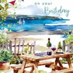 Greetings Card (NQ9535) - Birthday - Pub Bench - Foiled Finish