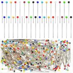 300 Pieces Multicolor Sewing Pins,38 mm Long Straight Glass Head Pins for Dressmaking, Quilting, Fabric, Jewellery & Crafts