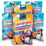 6pk Wardrobe Dehumidifier Hanging Bags | Prevent Damp, Mould, & Condensation | Hanging Wardrobe Dehumidifier Bags, Hanging Dehumidifiers for Ward