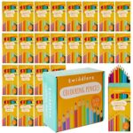 THE TWIDDLERS 288 Colouring Pencils (24 Packs of 12) - Colour Pencil Set for Kids & Adults, Classroom Rewards, Party Favour giveaways, 17.5cm Len